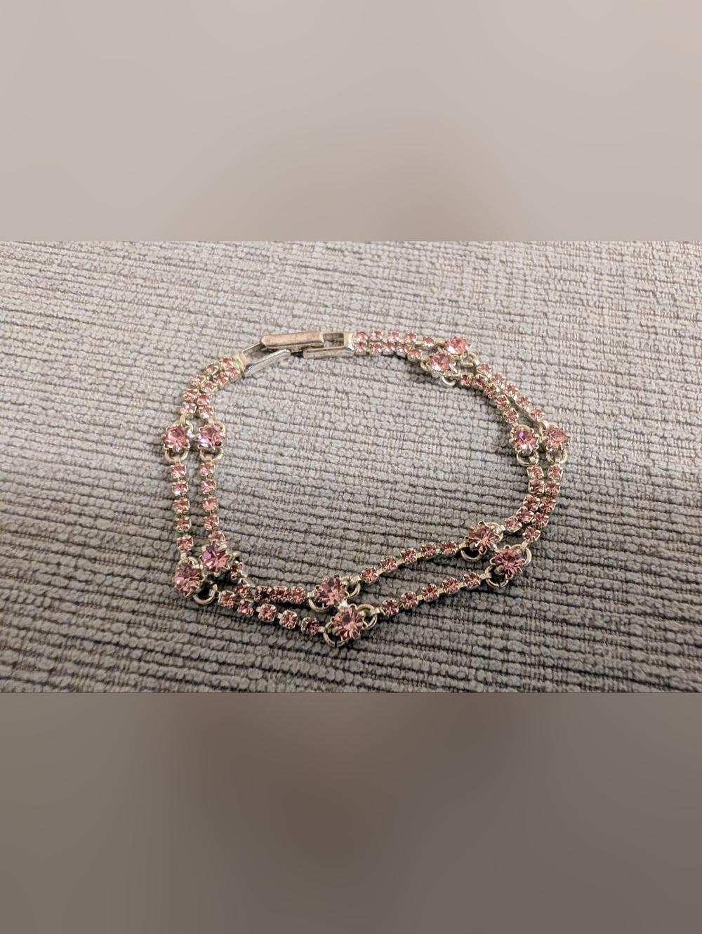 Pink Rhinestone Bracelet - Picture 2 of 2
